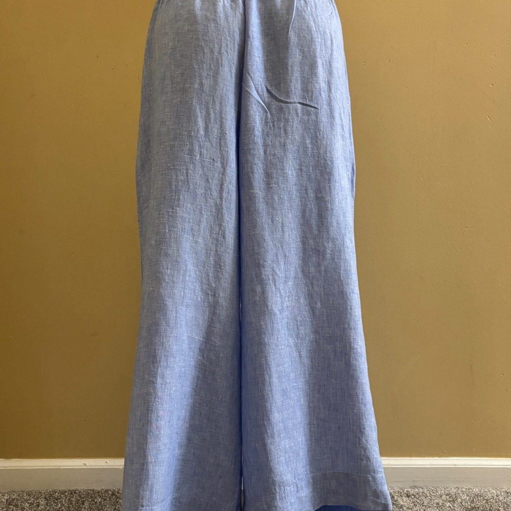 J. Crew Light Blue Wide Leg Pants - Picture 2 of 4